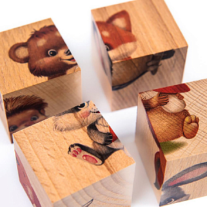 Кубики с картинками Zartoy "Лесные малыши